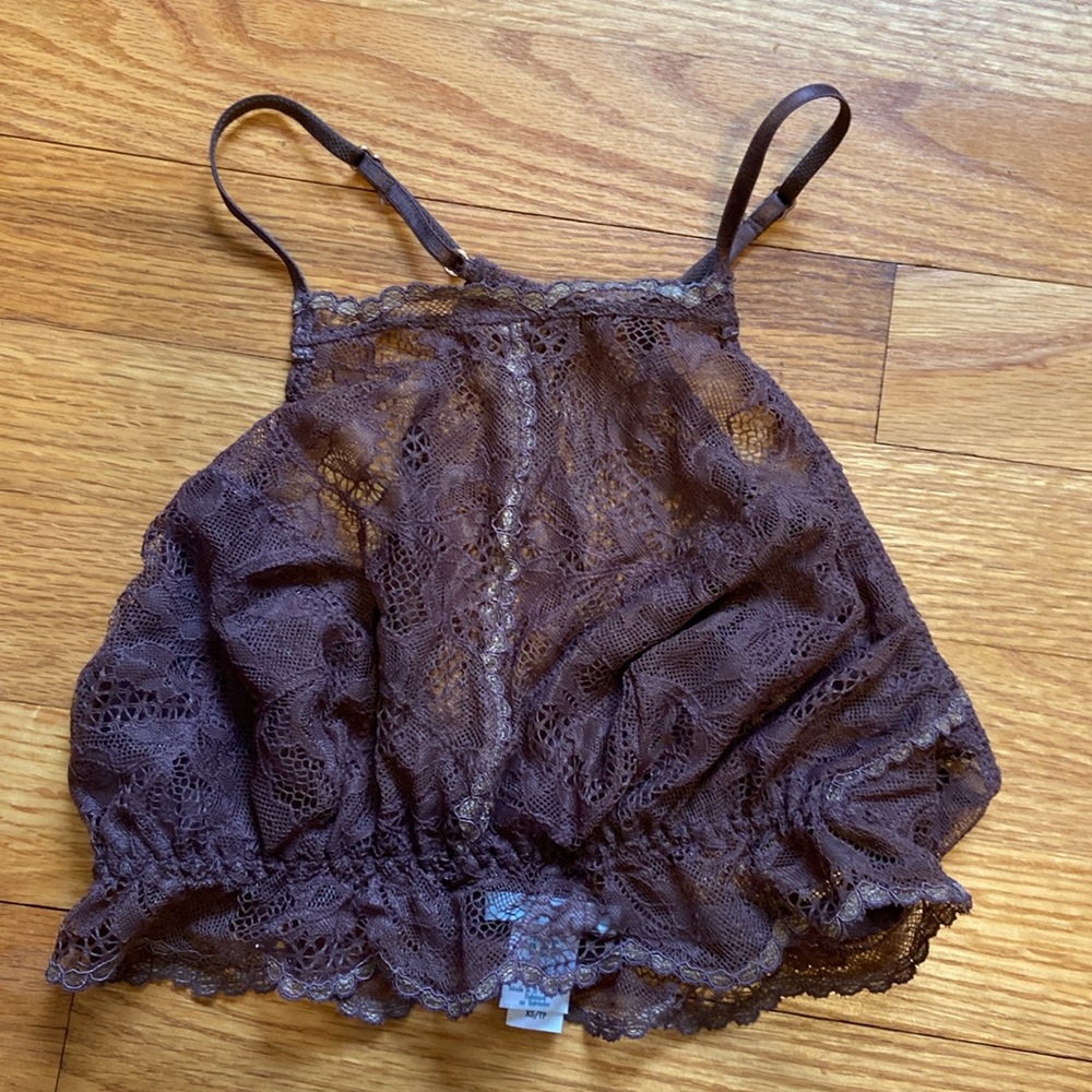 Eberjey High Neck Lace Bralette Size XS